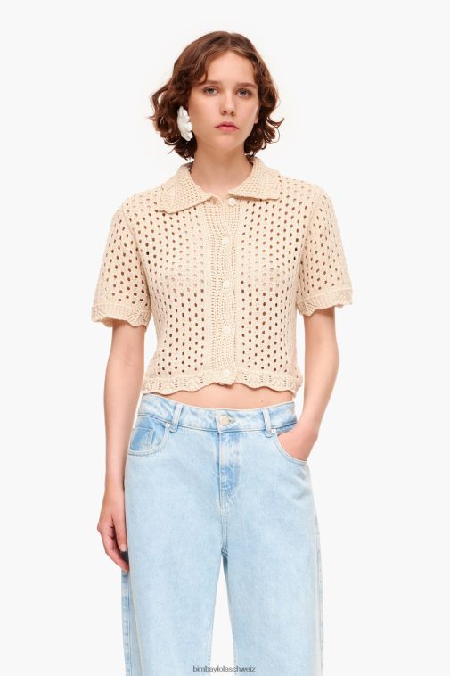 Bimba Y Lola Häkelpullover Sand Kleidung T04ZZ360