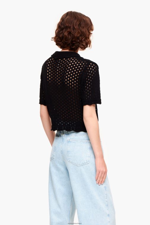 Bimba Y Lola Häkelstrickjacke Schwarz Kleidung T04ZZ359