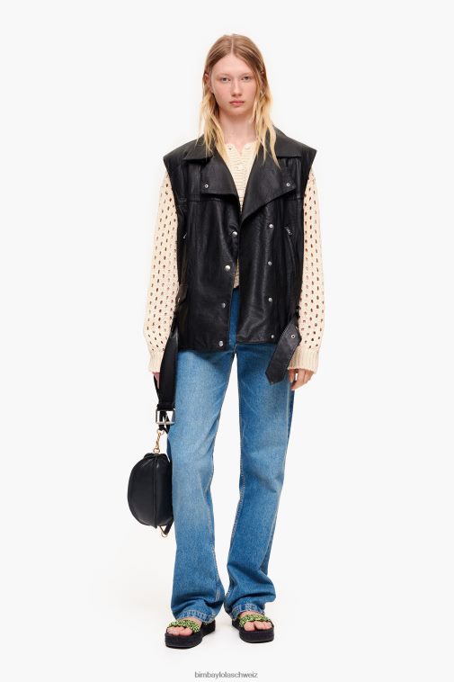 Bimba Y Lola Kastenförmiger Cardigan Schwarz Kleidung T04ZZ363