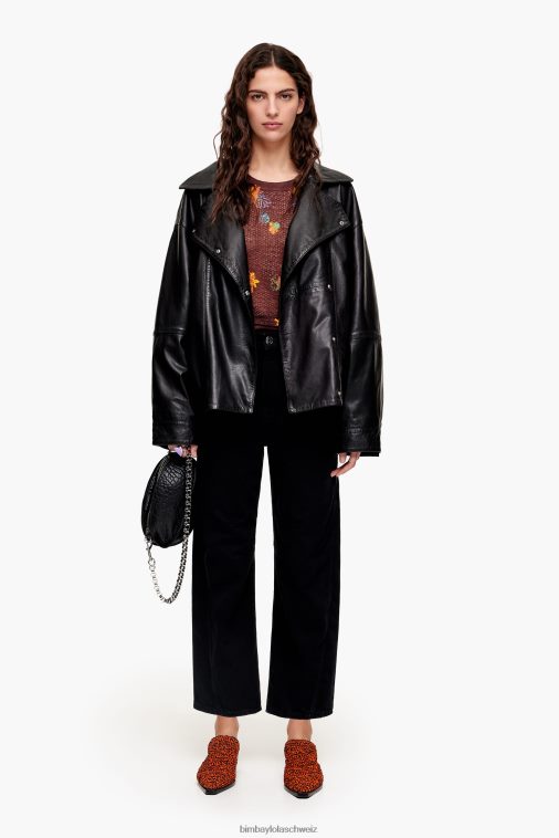 Bimba Y Lola Leinenpullover mit Sprayblumen-Print braun Kleidung T04ZZ392