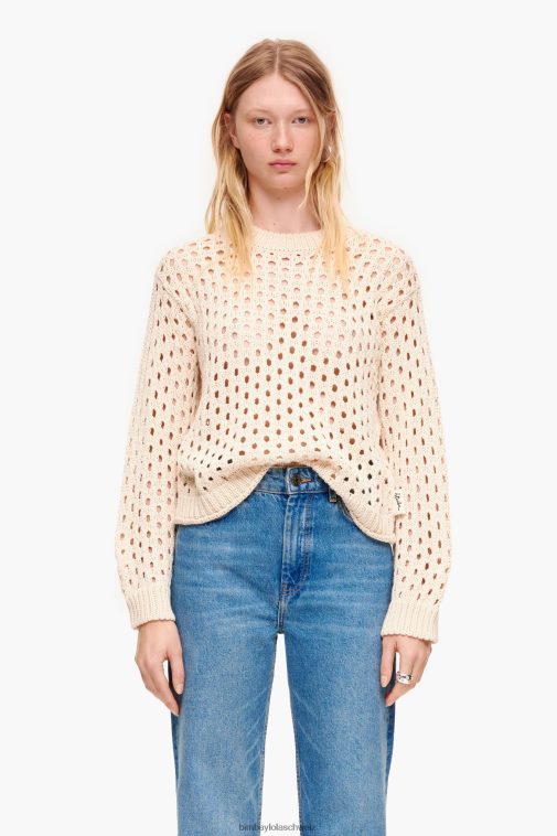 Bimba Y Lola Pullover aus offenem Strick naturfarben Kleidung T04ZZ364