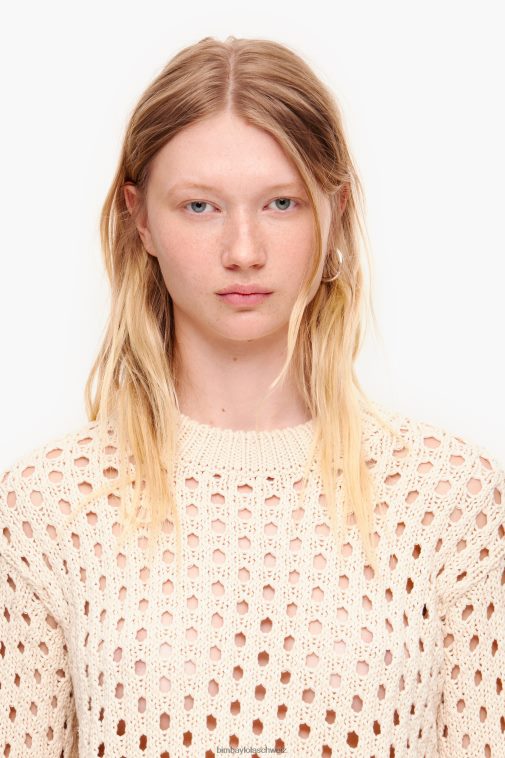 Bimba Y Lola Pullover aus offenem Strick naturfarben Kleidung T04ZZ364