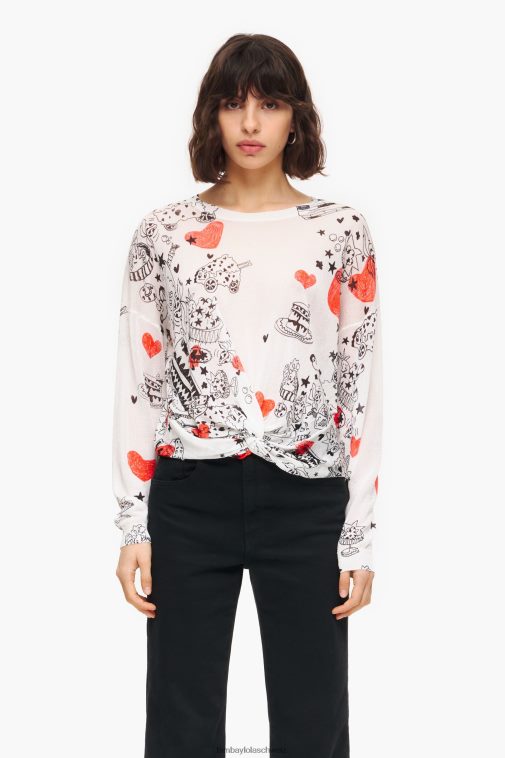 Bimba Y Lola Pullover mit Herz-Print Spitzname Kleidung T04ZZ373