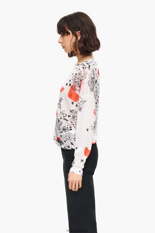 Bimba Y Lola Pullover mit Herz-Print Spitzname Kleidung T04ZZ373