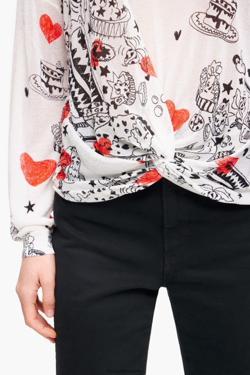 Bimba Y Lola Pullover mit Herz-Print Spitzname Kleidung T04ZZ373