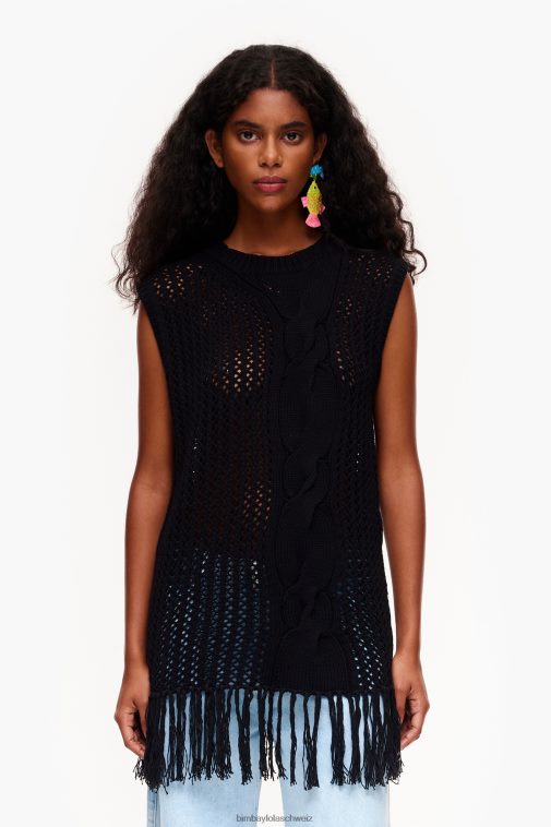 Bimba Y Lola Strickweste Schwarz Kleidung T04ZZ352