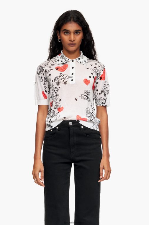 Bimba Y Lola Tailliertes Herz-Poloshirt Spitzname Kleidung T04ZZ374