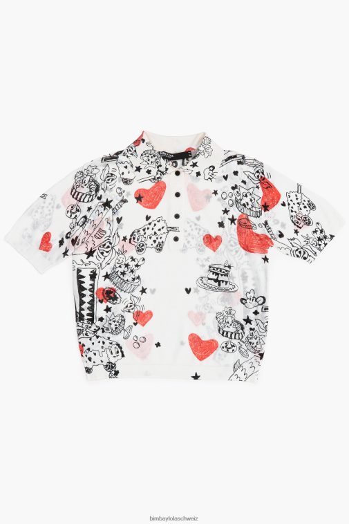 Bimba Y Lola Tailliertes Herz-Poloshirt Spitzname Kleidung T04ZZ374