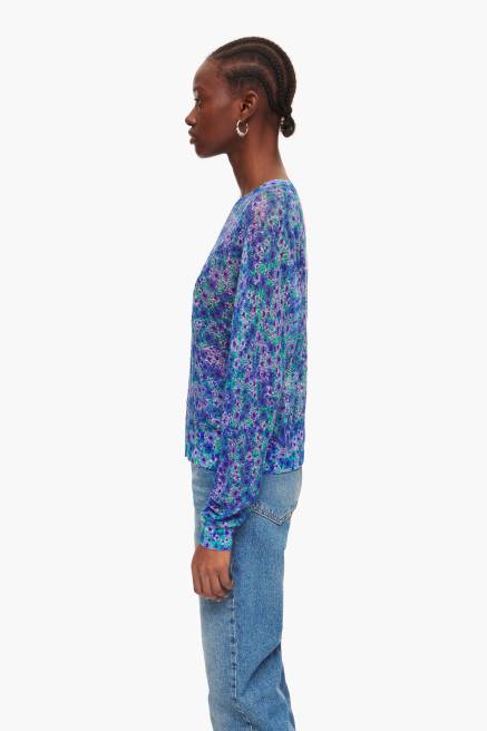 Bimba Y Lola Voll bedruckter Leinenpullover Kleidung Blumen T04ZZ365