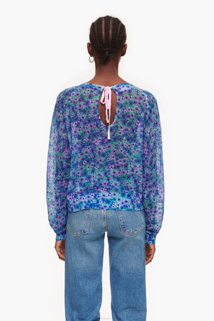 Bimba Y Lola Voll bedruckter Leinenpullover Kleidung Blumen T04ZZ365