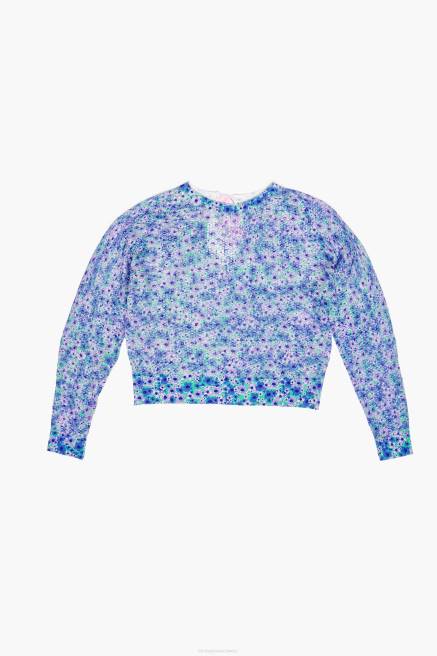 Bimba Y Lola Voll bedruckter Leinenpullover Kleidung Blumen T04ZZ365