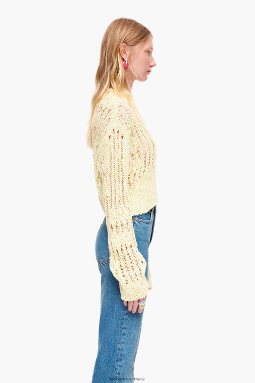 Bimba Y Lola durchbrochener Pullover lindgrün Kleidung T04ZZ385