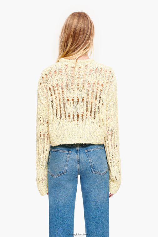 Bimba Y Lola durchbrochener Pullover lindgrün Kleidung T04ZZ385