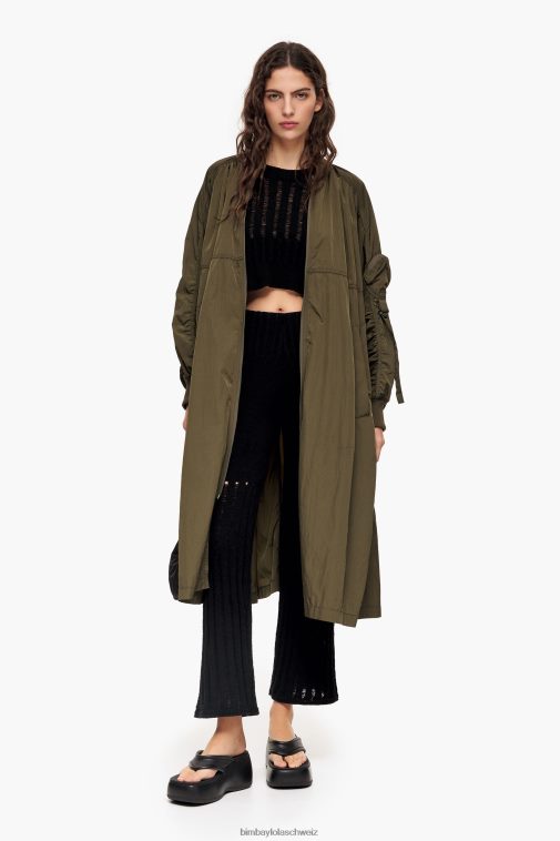 Bimba Y Lola gerade gerippte Hose Schwarz Kleidung T04ZZ389