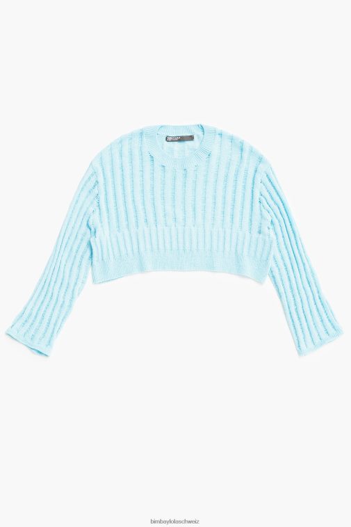 Bimba Y Lola gerippter Pullover Blau Kleidung T04ZZ386