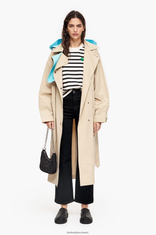 Bimba Y Lola Gestreiftes Logo-Sweatshirt Weiss Kleidung T04ZZ498