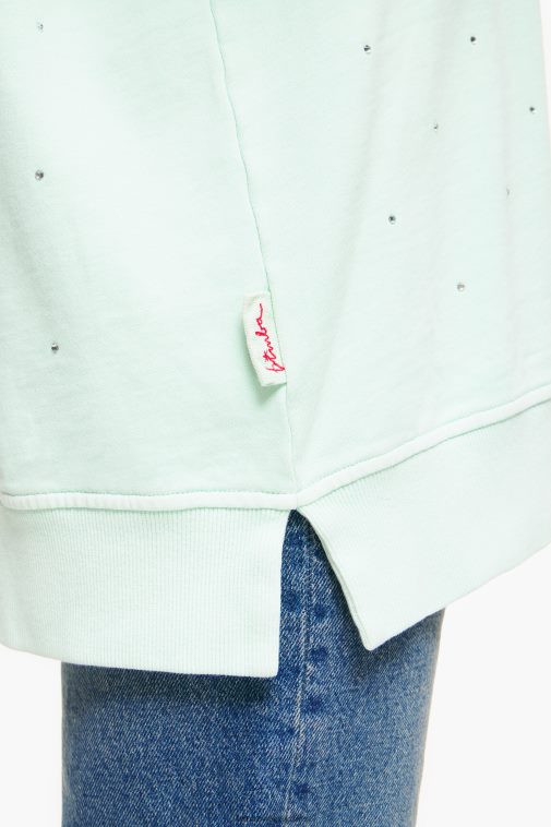 Bimba Y Lola glitzerndes Sweatshirt Minze Kleidung T04ZZ501