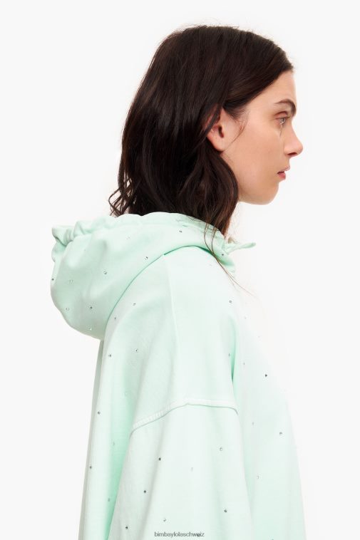Bimba Y Lola glitzerndes Sweatshirt Minze Kleidung T04ZZ501