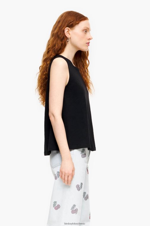 Bimba Y Lola Baumwoll t-shirt Schwarz Kleidung T04ZZ294