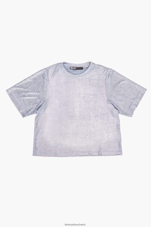 Bimba Y Lola Folien-T-Shirt flüssiges Blau Kleidung T04ZZ306