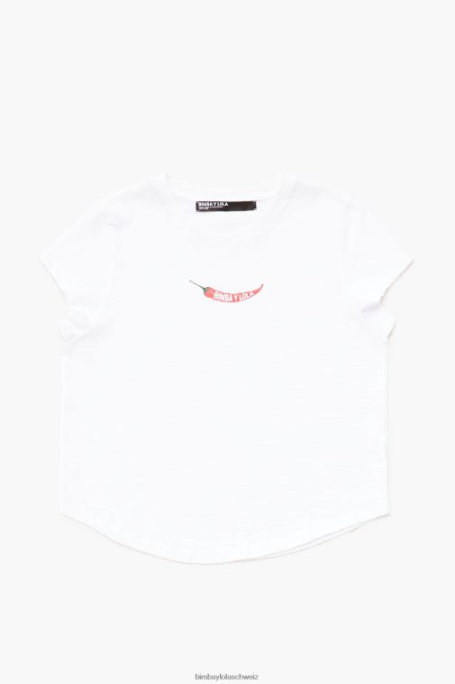Bimba Y Lola Guindilla-T-Shirt Weiss Kleidung T04ZZ246