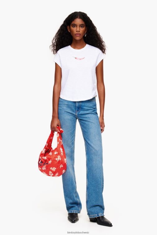 Bimba Y Lola Guindilla-T-Shirt Weiss Kleidung T04ZZ246