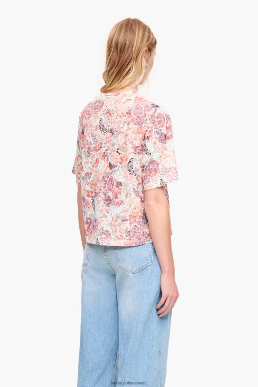 Bimba Y Lola Kastenförmiges T-Shirt mit Volldruck Früchte Kleidung T04ZZ291