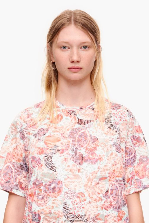 Bimba Y Lola Kastenförmiges T-Shirt mit Volldruck Früchte Kleidung T04ZZ291