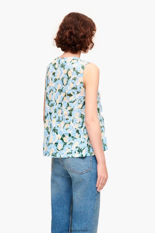 Bimba Y Lola Leichtes T-Shirt mit Tierbürste Blau Kleidung T04ZZ292