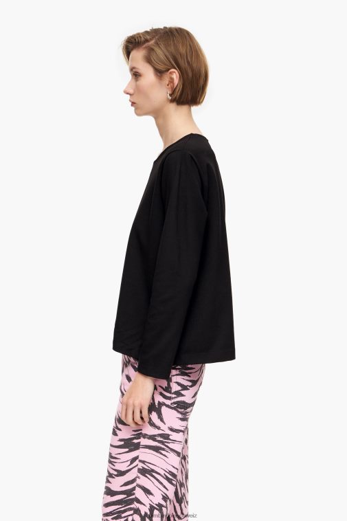 Bimba Y Lola Strick-T-Shirt Schwarz Kleidung T04ZZ301
