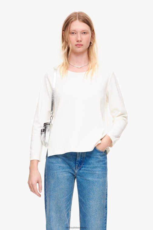 Bimba Y Lola Strick-T-Shirt Weiss Kleidung T04ZZ300