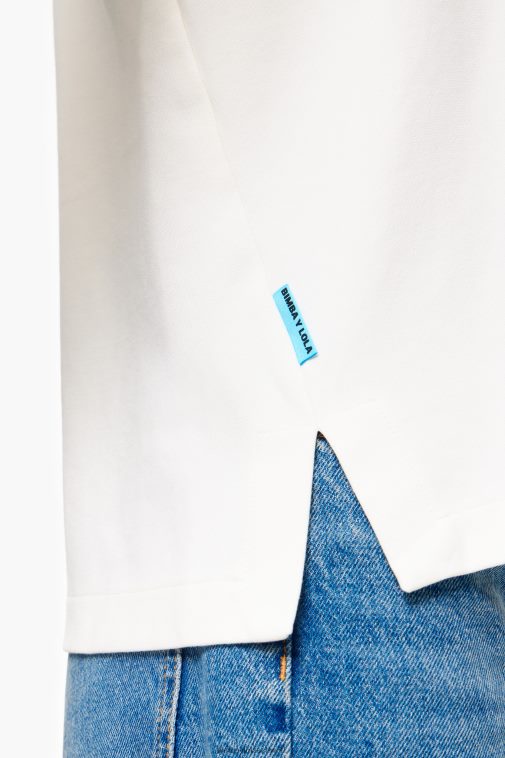 Bimba Y Lola Strick-T-Shirt Weiss Kleidung T04ZZ300