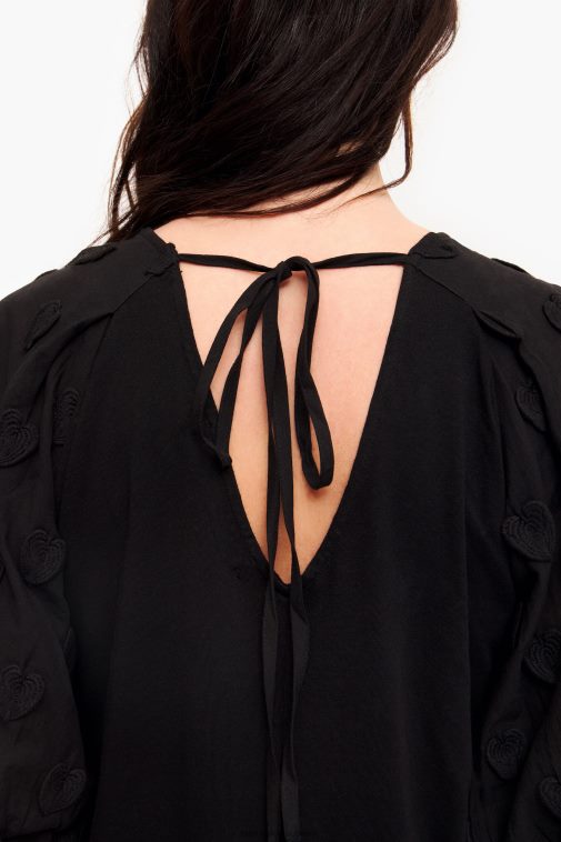 Bimba Y Lola T-Shirt aus doppeltem Stoff Schwarz Kleidung T04ZZ286