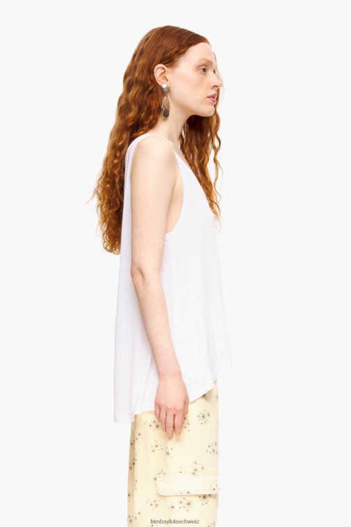 Bimba Y Lola T-Shirt in A-Linie Weiss Kleidung T04ZZ316