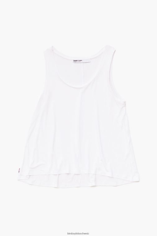 Bimba Y Lola T-Shirt in A-Linie Weiss Kleidung T04ZZ316