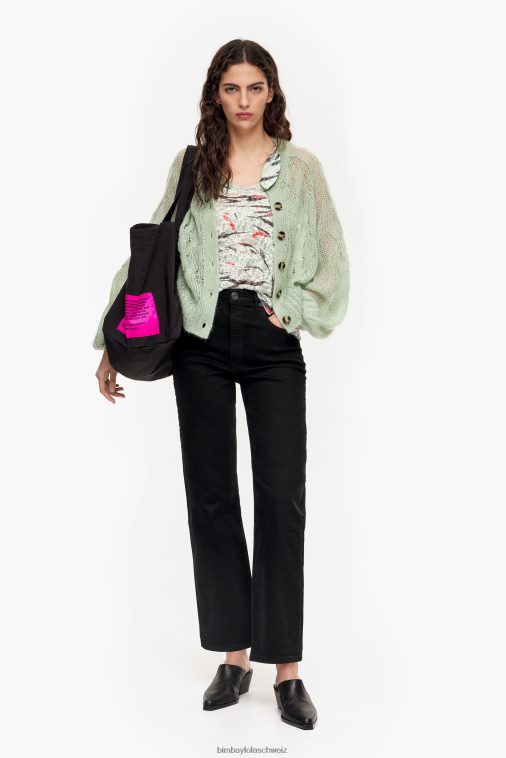 Bimba Y Lola T-Shirt mit Schmetterlingsflügel-Print Minze Kleidung T04ZZ304