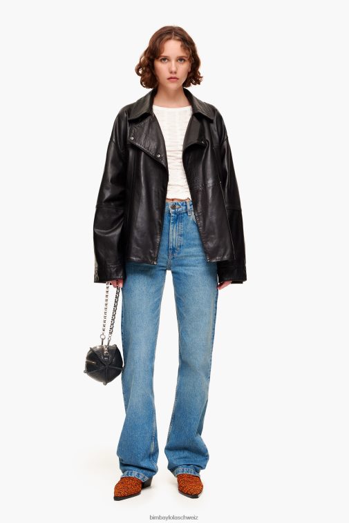 Bimba Y Lola Tailliertes T-Shirt mit Textur Elfenbein Kleidung T04ZZ312