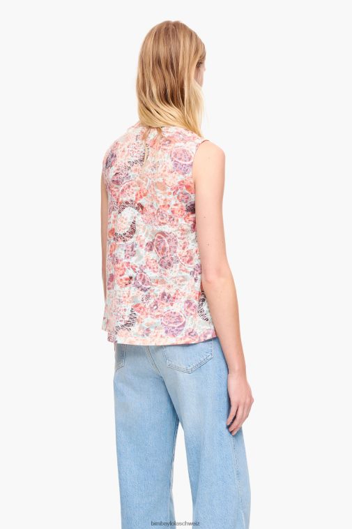 Bimba Y Lola Voll bedrucktes T-Shirt Früchte Kleidung T04ZZ293