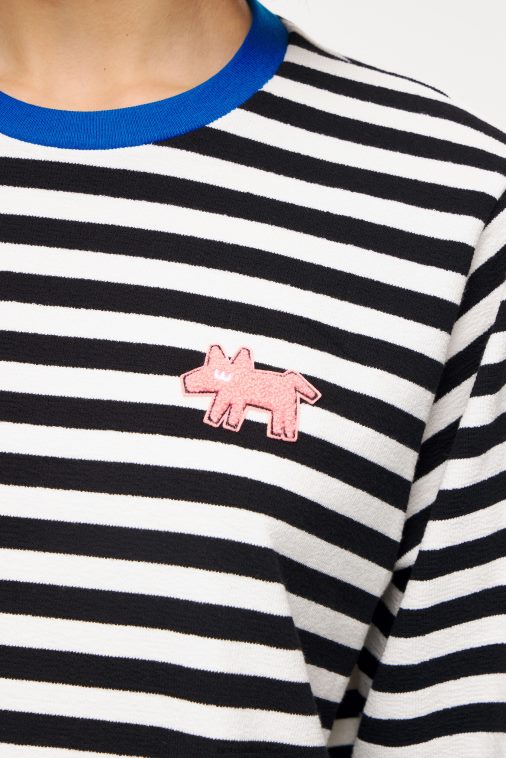 Bimba Y Lola gestreiftes T-Shirt Schwarz Kleidung T04ZZ251