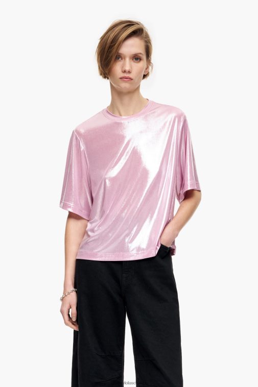 Bimba Y Lola glänzendes T-Shirt Rosa Kleidung T04ZZ311