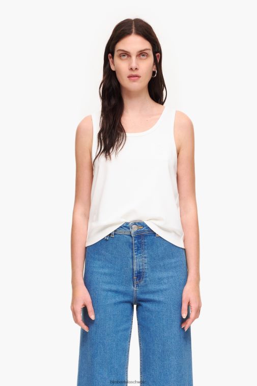 Bimba Y Lola Ärmelloses T-Shirt „Ponte di Roma“. Elfenbein Kleidung T04ZZ289