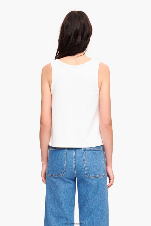 Bimba Y Lola Ärmelloses T-Shirt „Ponte di Roma“. Elfenbein Kleidung T04ZZ289