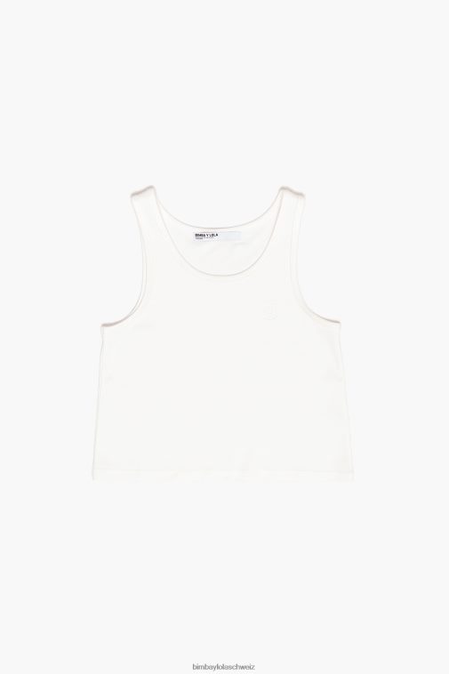 Bimba Y Lola Ärmelloses T-Shirt „Ponte di Roma“. Elfenbein Kleidung T04ZZ289