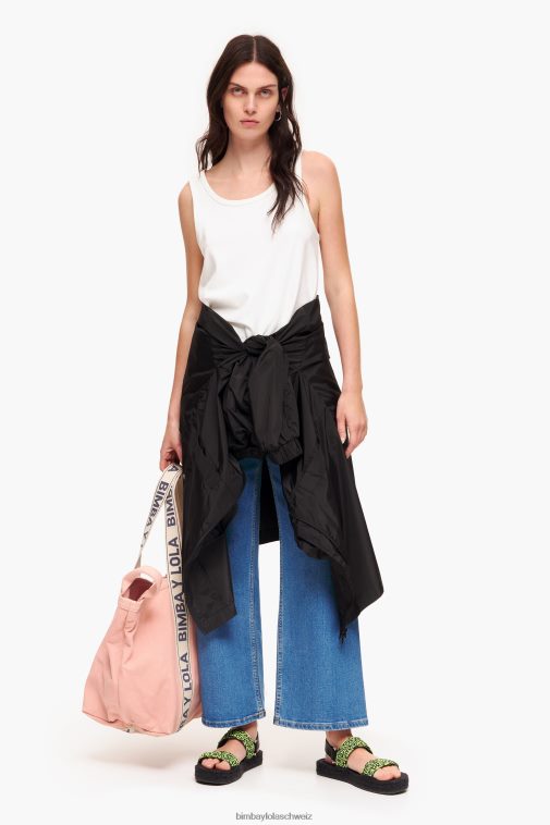 Bimba Y Lola Ärmelloses T-Shirt „Ponte di Roma“. Elfenbein Kleidung T04ZZ289