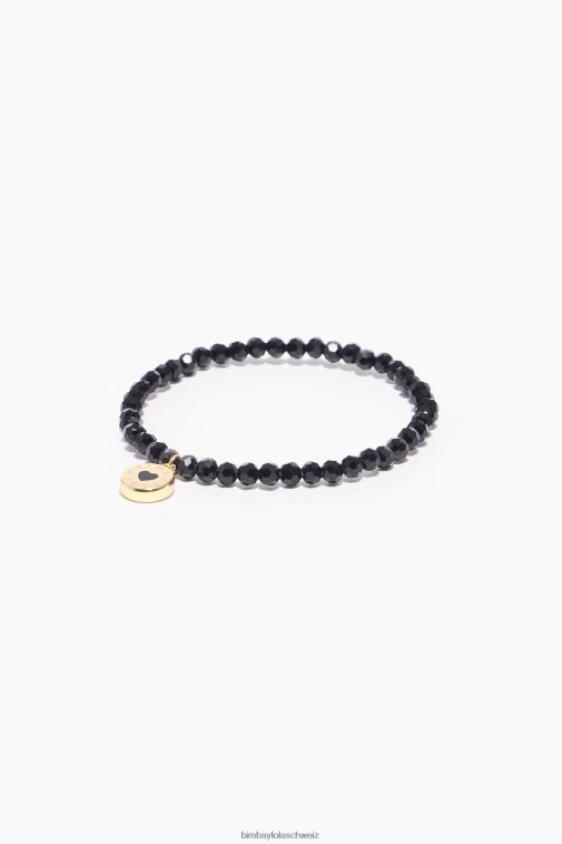 Bimba Y Lola Armband mit Logo-Kristallen Schwarz Zubehör T04ZZ670
