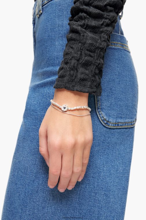Bimba Y Lola Doppelperlenarmband Silber Zubehör T04ZZ722
