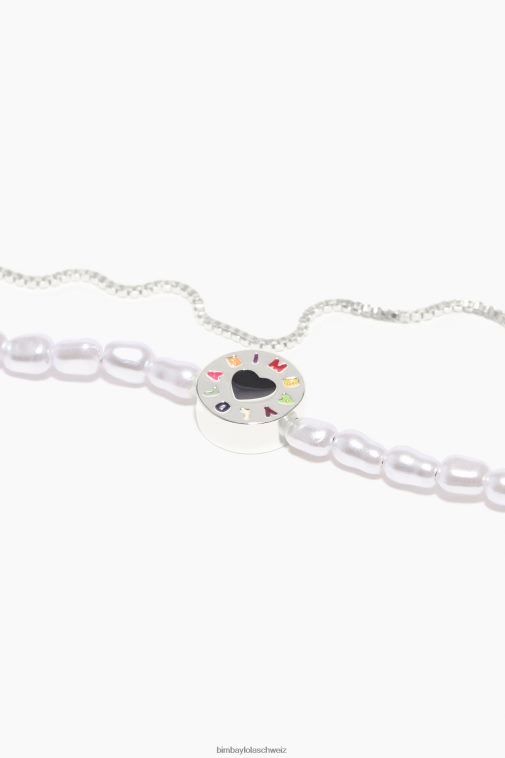 Bimba Y Lola Doppelperlenarmband Silber Zubehör T04ZZ722