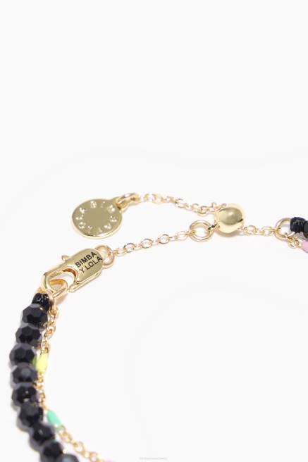 Bimba Y Lola Kettenarmband mit facettierten Kristallen Zubehör golden T04ZZ772