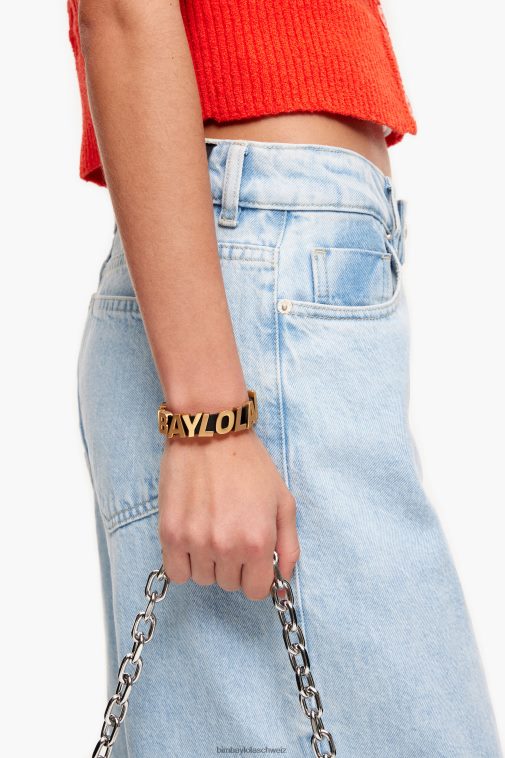 Bimba Y Lola Logo-Lederarmband Schwarz Zubehör T04ZZ660