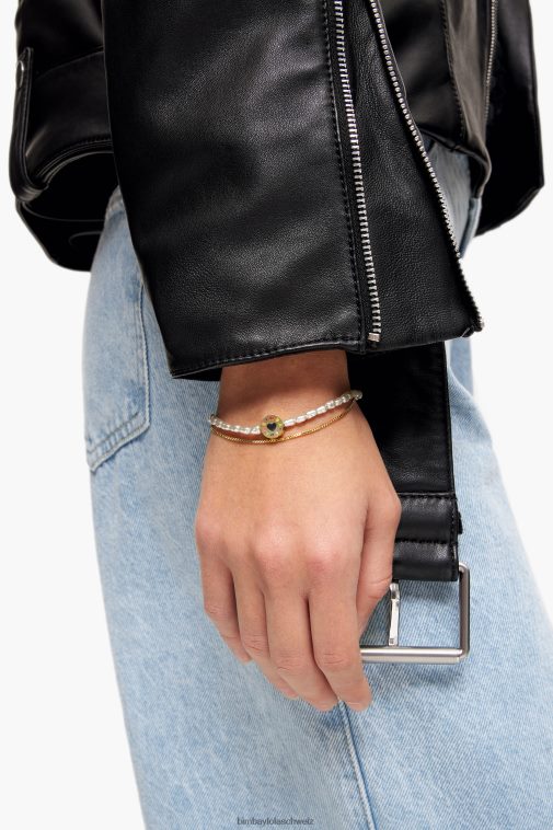 Bimba Y Lola Perlen-Doppelarmband golden Zubehör T04ZZ723